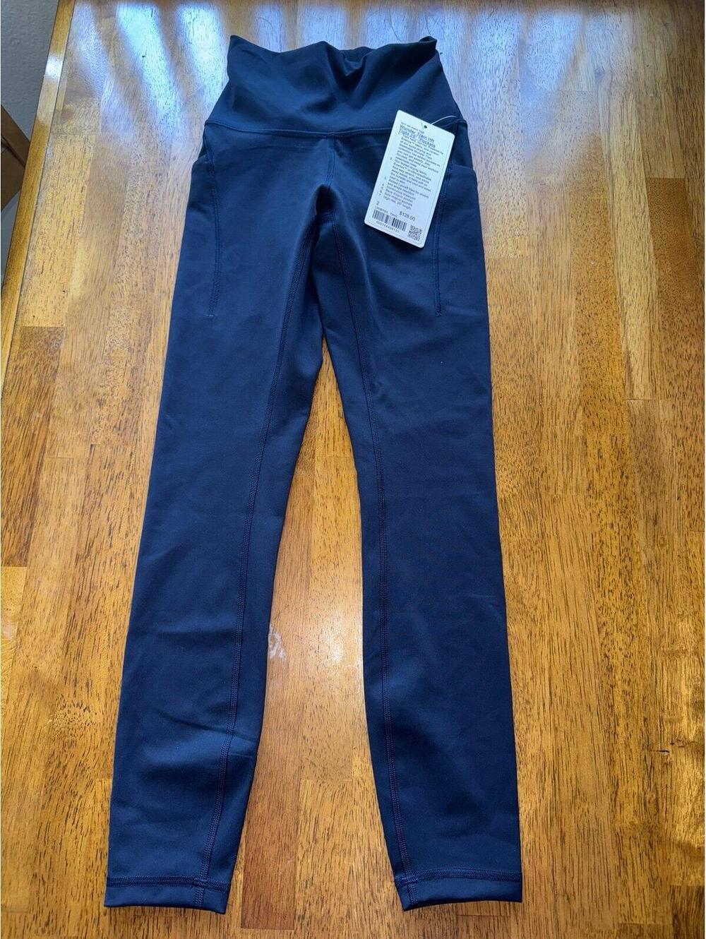 Lululemon Wunder Train With Pockets High Rise 25” True Navy Size 2 NWT - Picture 2 of 6